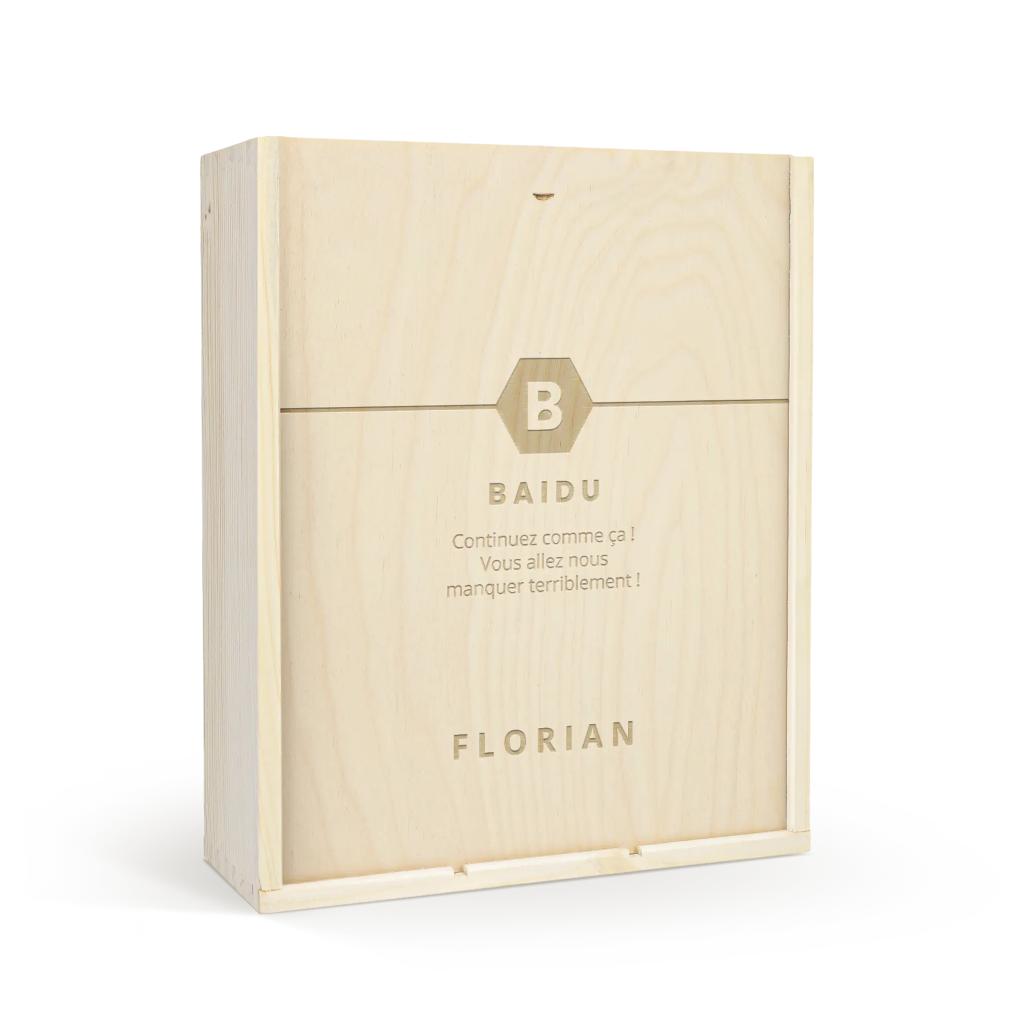 Cassetta da vino - Coperchio inciso