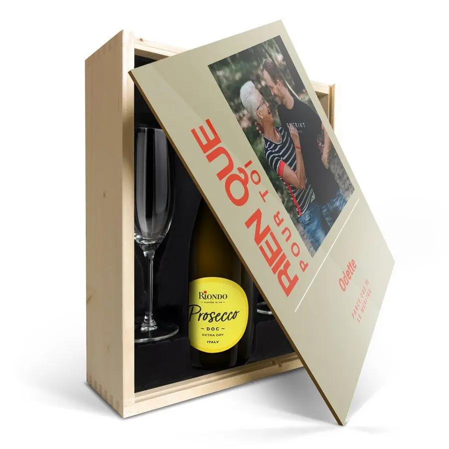 Vino in Cassetta Personalizzata - Riondo Prosecco Spumante