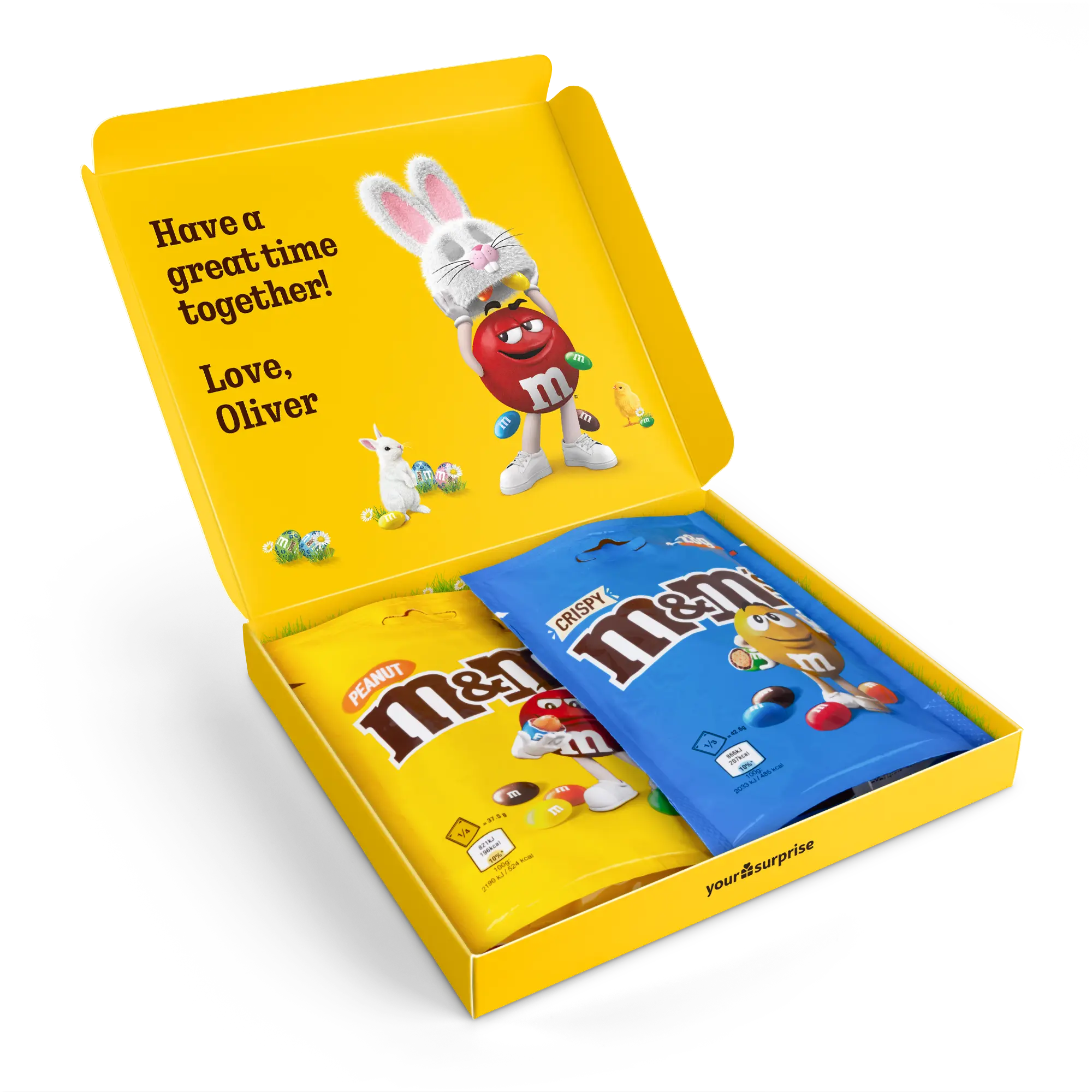 Confezione regalo con cioccolato M&M