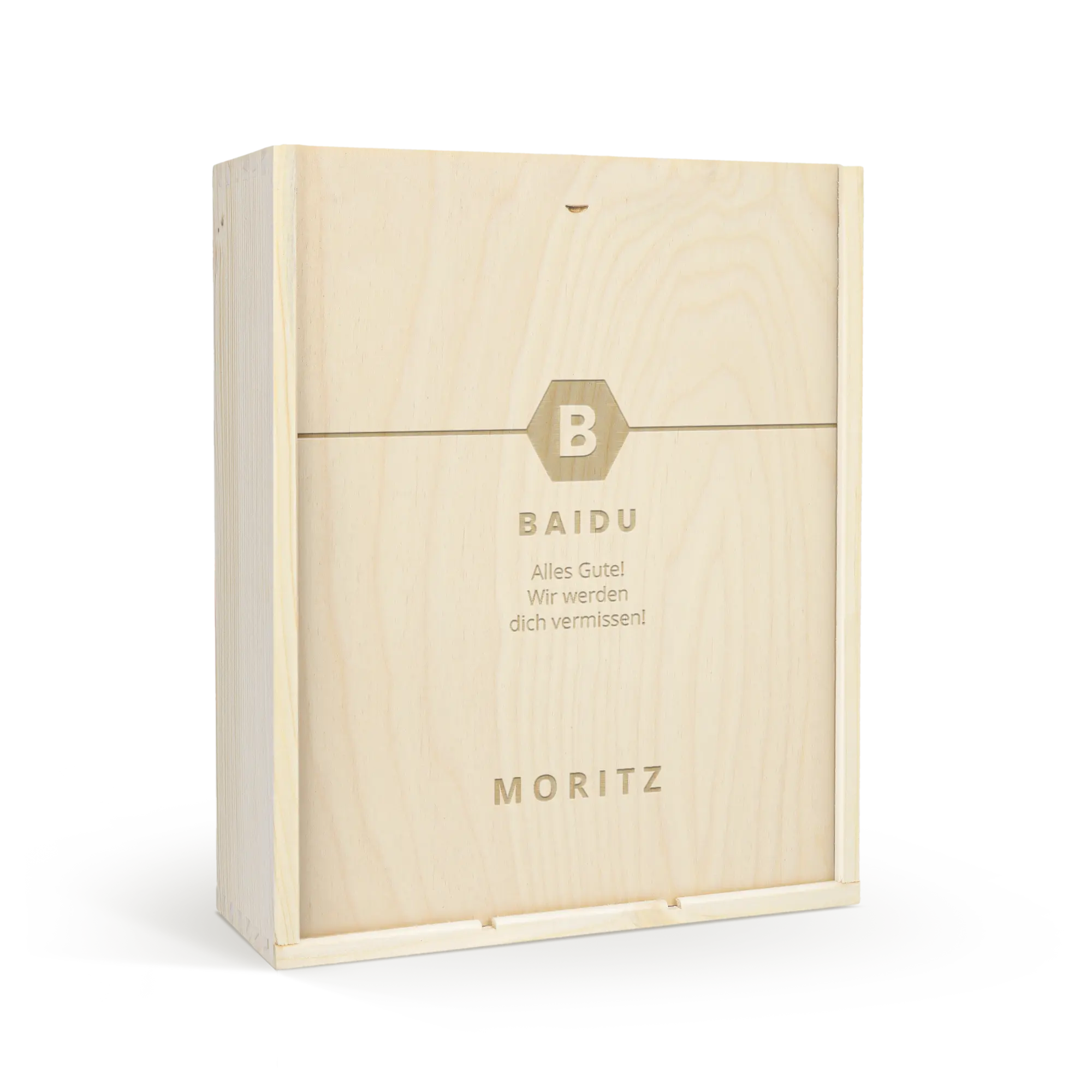 Cassetta da vino - Coperchio inciso