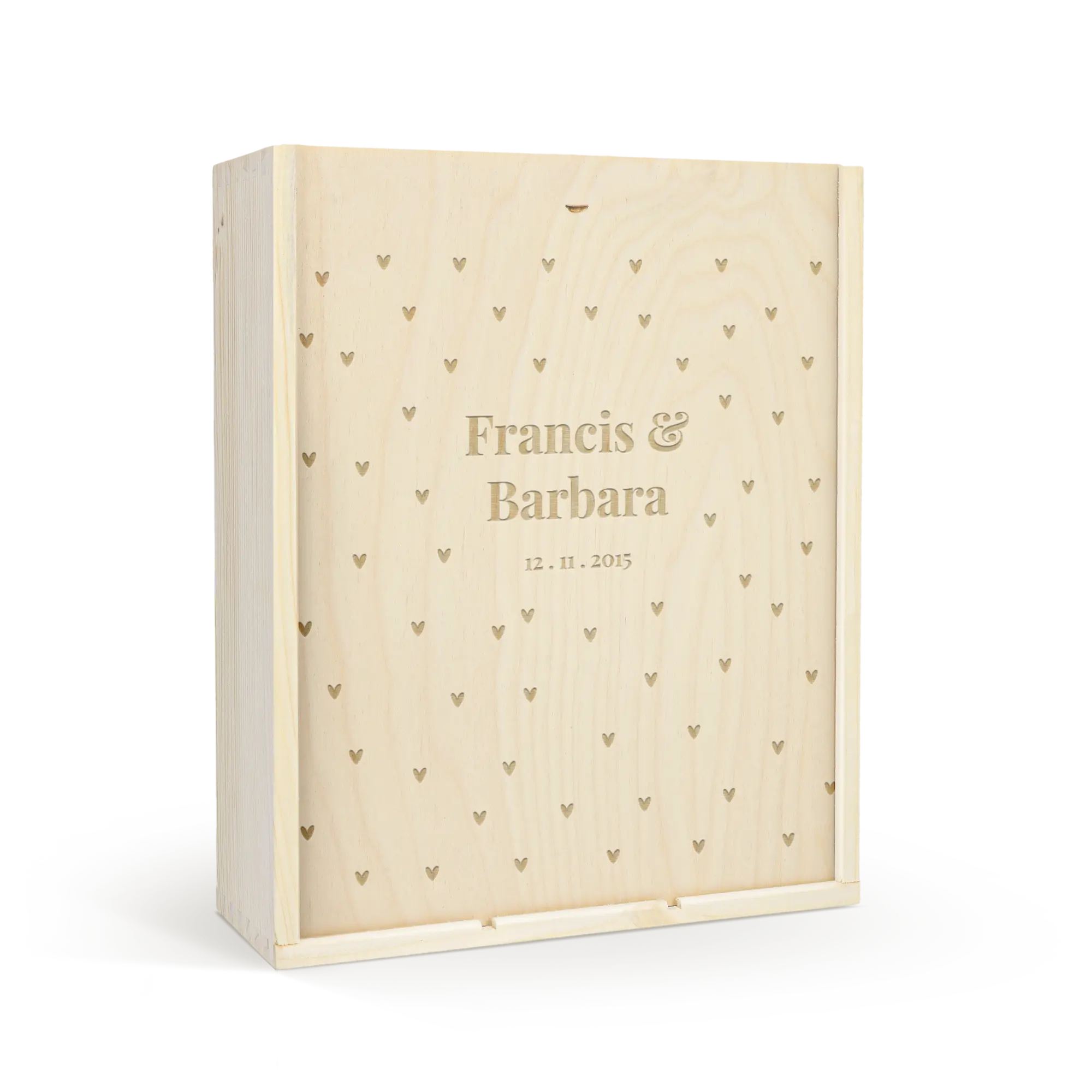 Cassetta da vino - Coperchio inciso