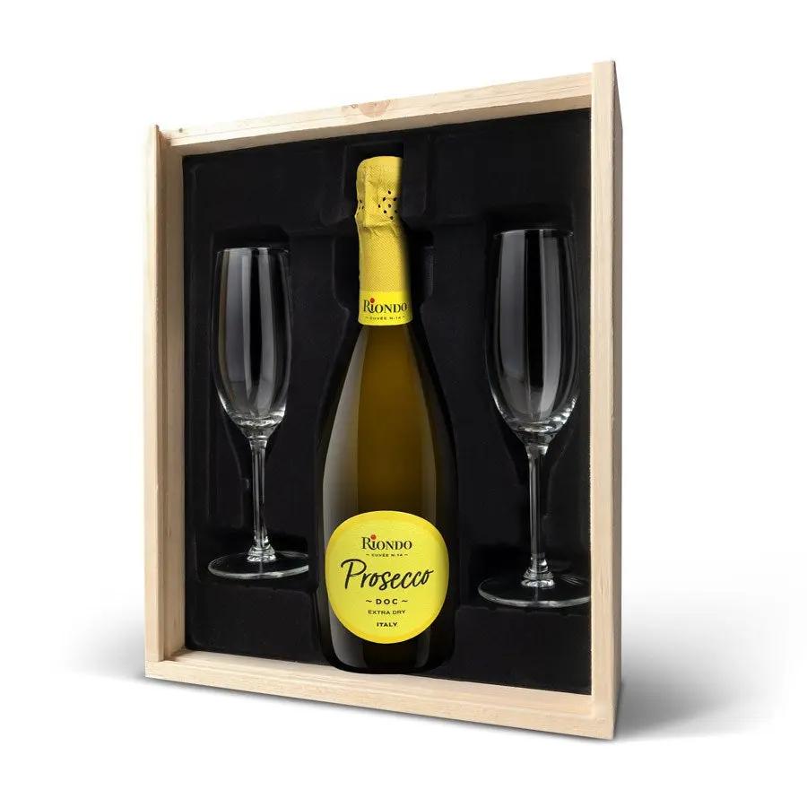 Vino in Cassetta Personalizzata - Riondo Prosecco Spumante