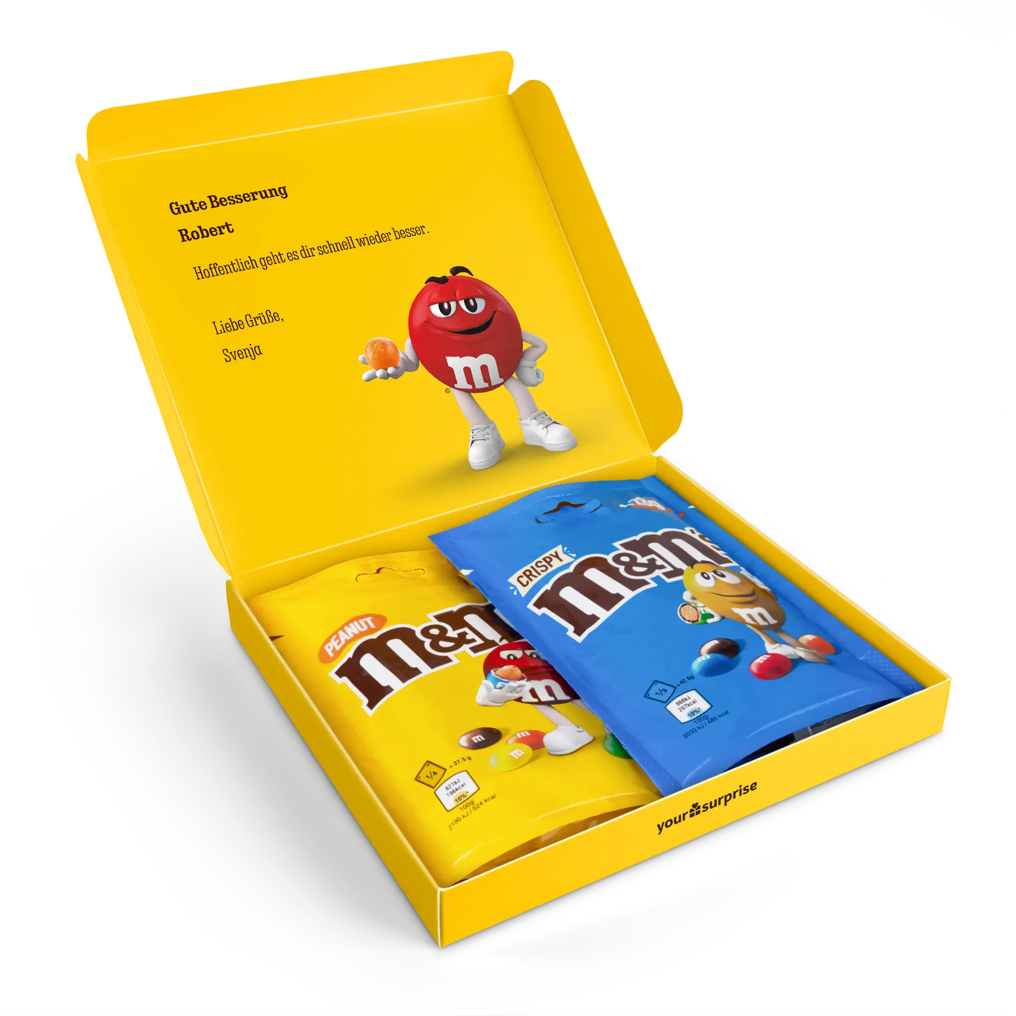 Confezione regalo con cioccolato M&M