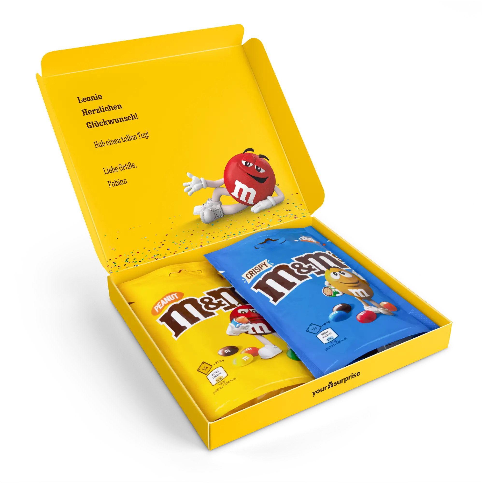 Confezione regalo con cioccolato M&M